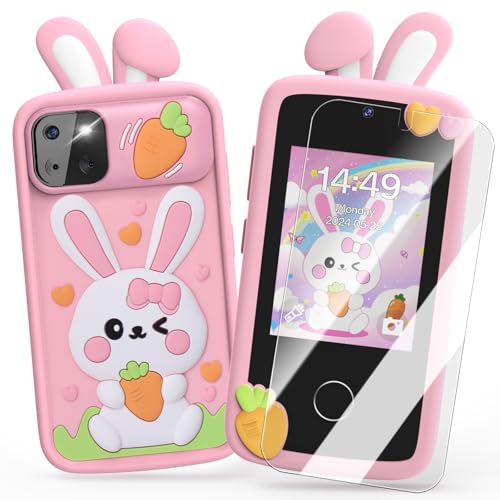 Luyiilo Kids Smart Phone Toys for GirlsEaster Gift for Kids Toys for 39 Girls Mini Smart Phone Toys with 28 Touchscreen 16 Learning Games Dual Camera Music Player 8G SD Card - Image 1