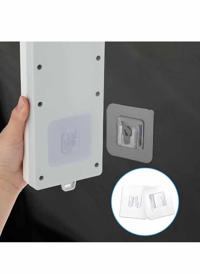 60pcs Double Sided Adhesive Wall Hooks Transparent Wall Adhesive Hooks for Hanging Clip Rain Sticky Hooks Clear Waterproof Utility Sticker Hook for Bathroom Kitchen Office Shower Basket Picture - Image 5