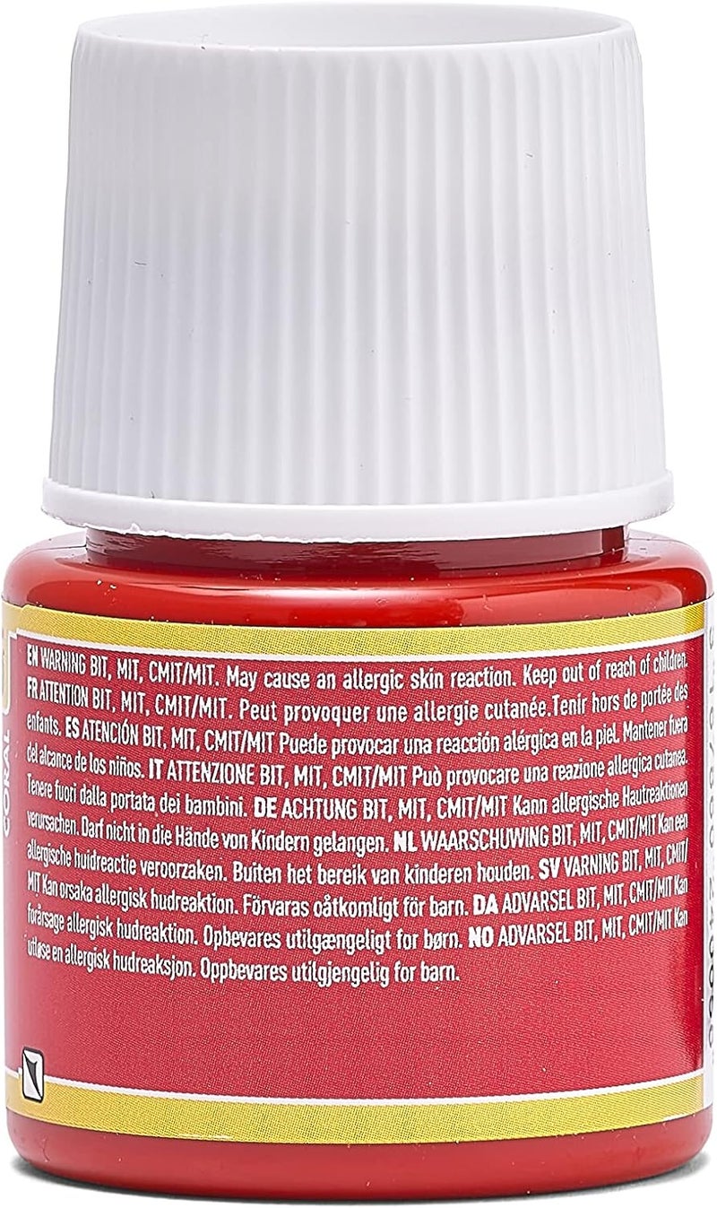 Pebeo Porcelaine 150 Coral Red Ceramic Paint - Water-Based High-Gloss Color for Porcelain, 45 ml - Image 2