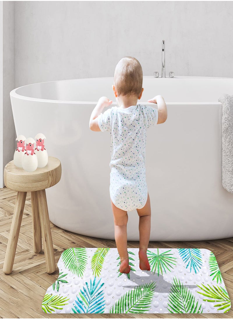 Excefore - Non-Slip Bathtub Mat for Kids 100x40cm Anti-Slip Bathtub Mat with 200 Suction Cups PVC Material Shower Mat with Cartoon Sea Animals for Kids and Baby Machine Washable Bath Mat - Image 1