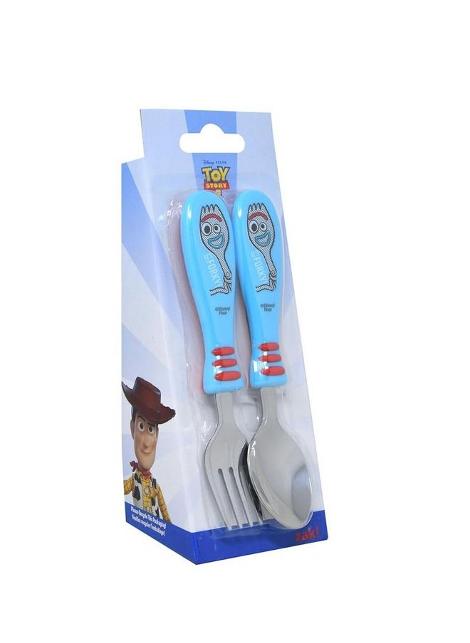 Zak Designs Disney Pixar Forky Toy Story 4 Kids Spoon & Fork Flatware Set  - Image 2
