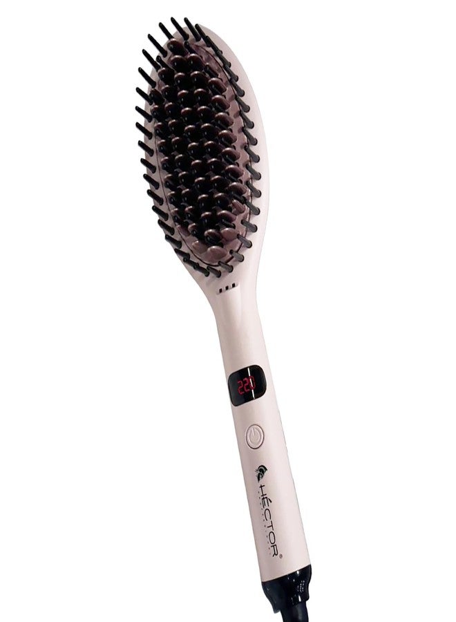 Hector Professional Hair Straightening Brush, The Speed Styler for Smooth Styling with Adjustable Temperature Control, LCD Display - Image 1