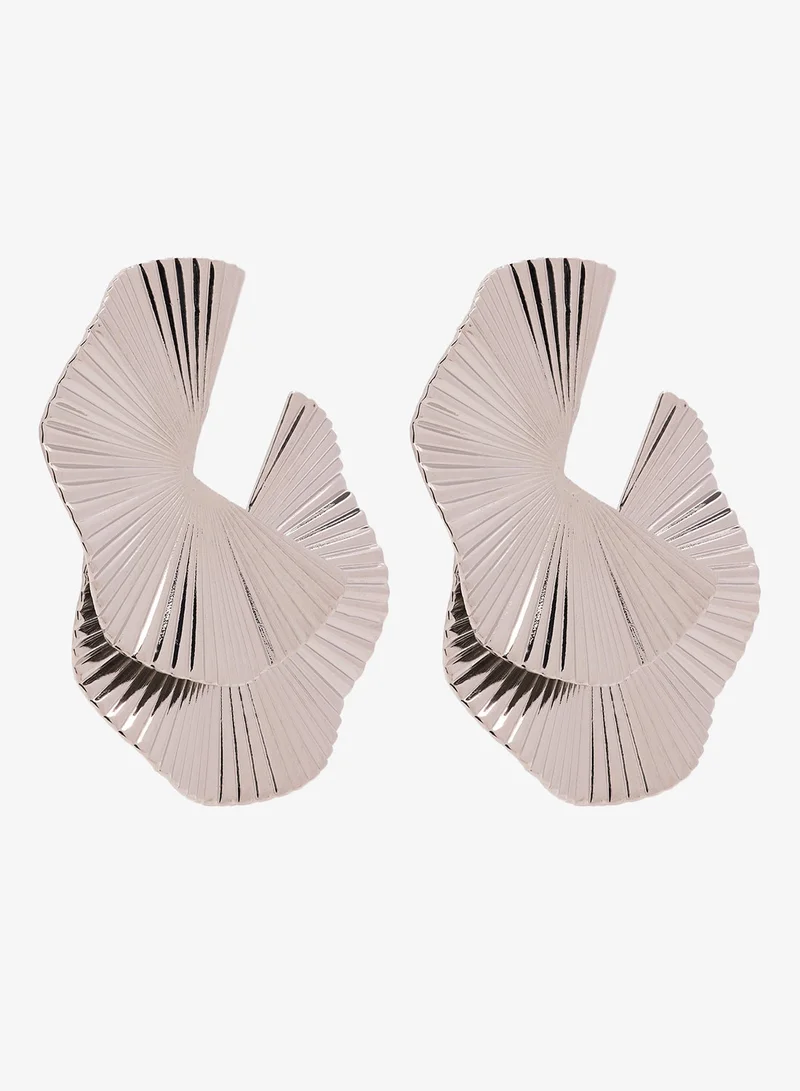 Ginger 2PK Chunky Silver Statement Earrings
