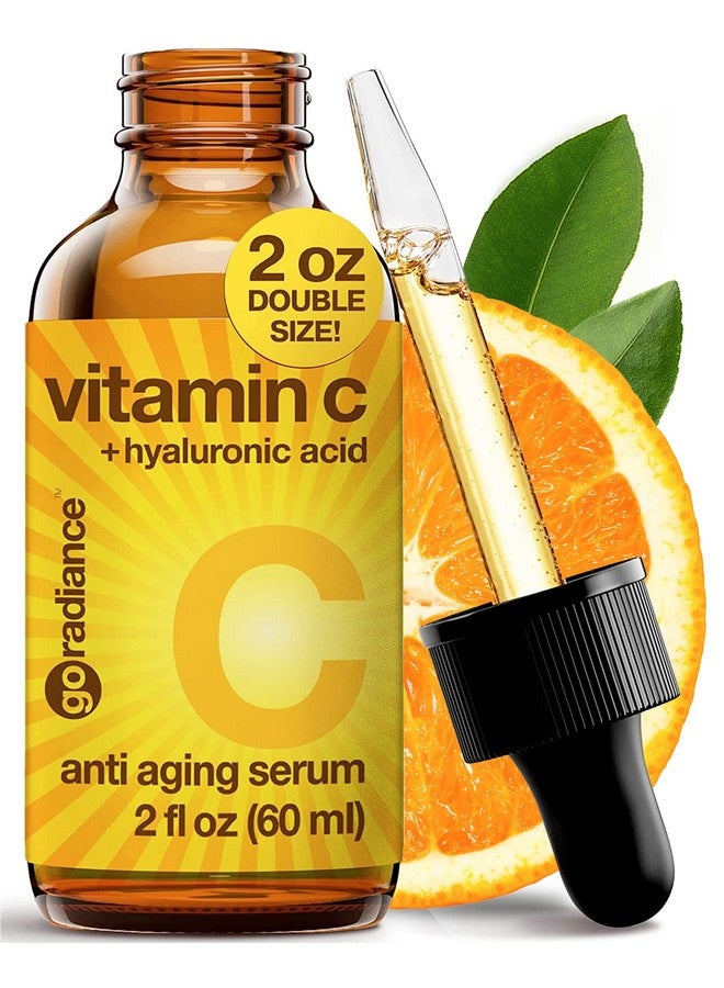 Go Radiance Double Size (2OZ), 20% Vitamin C Serum for Face with Hyaluronic Acid, Face Serum Vitamin C, Vitamin C for Face Serum for Women, Vitamin C Oil for Face, Vit C Serum for Face, Vitamin C Face Serum  - Image 1