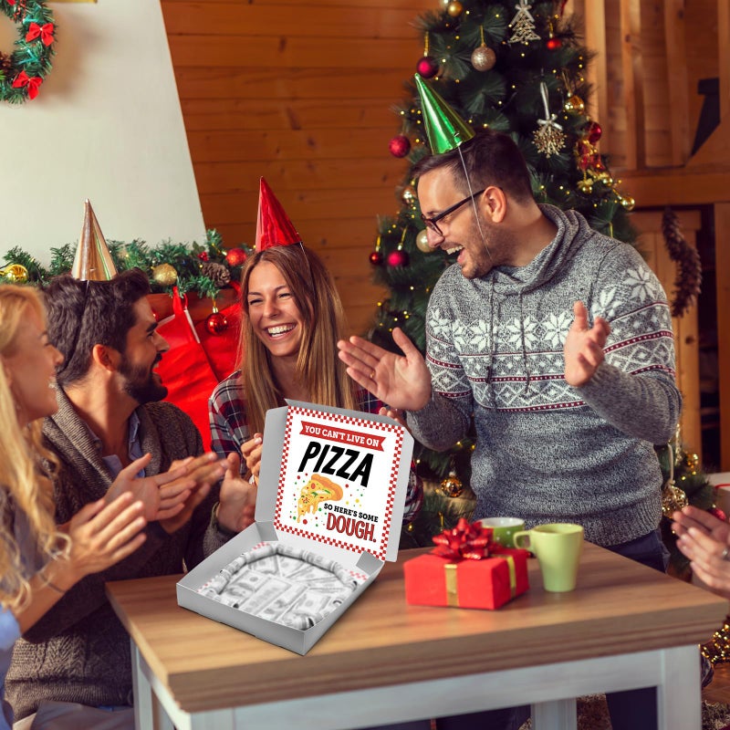 Noveread 2 Pcs Money Box For Cash Birthday Money Pizza Box Gift 10 X 10 Inch Fun Pizza Gift Boxes For Surprise Holder Birthday Wedding Party (Cash Not Include)(Bright) - Image 5