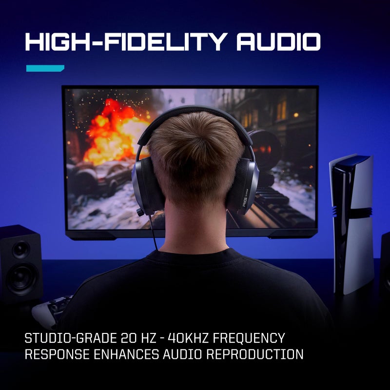 RIG R5 Spear PRO HS Competitive Wired Gaming Headset with Graphene Drivers Officially Licensed for PlayStation - Black - Image 3