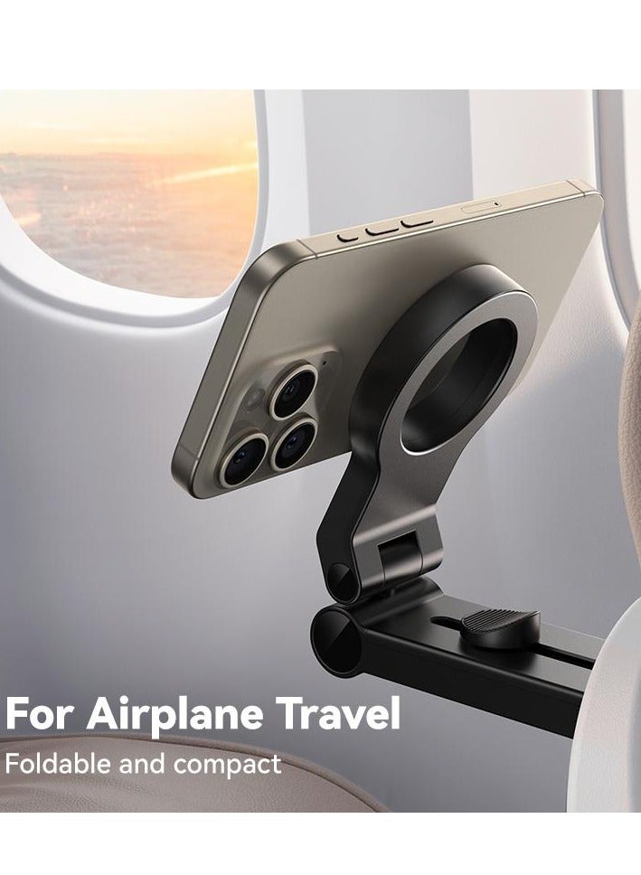 ELTRAZONE Magnetic Airplane Phone Holder – 360° Rotatable Travel Essential, Hands-Free Desk & Car Mount for iPhone 16 Pro Max - Image 5