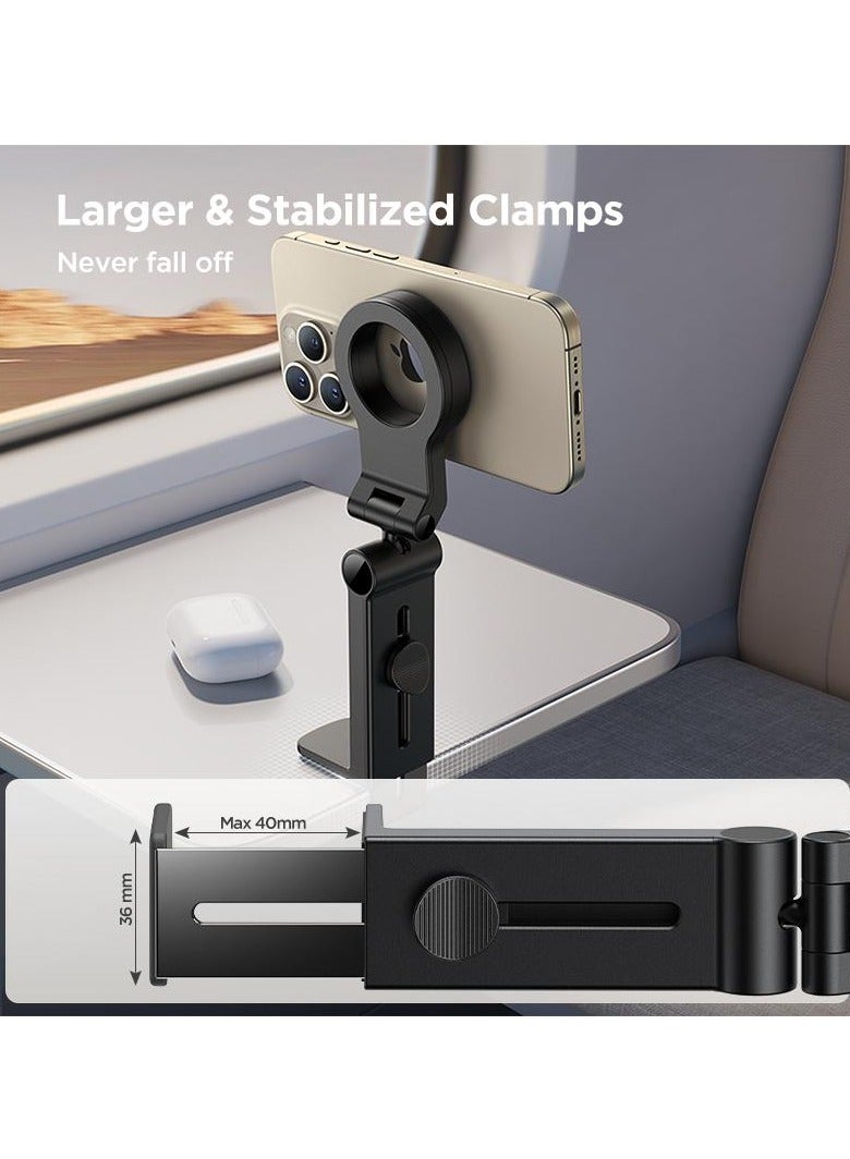 ELTRAZONE Magnetic Airplane Phone Holder – 360° Rotatable Travel Essential, Hands-Free Desk & Car Mount for iPhone 16 Pro Max - Image 3