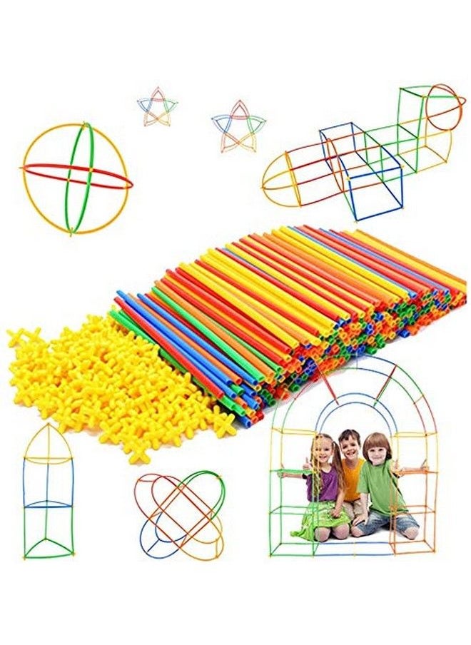 Techhark Assembly Colorful Educational Building Smart City Blocks For Kids 100 + Blocks (50Pcs Straw & 50Pcs Connector)  - Image 3