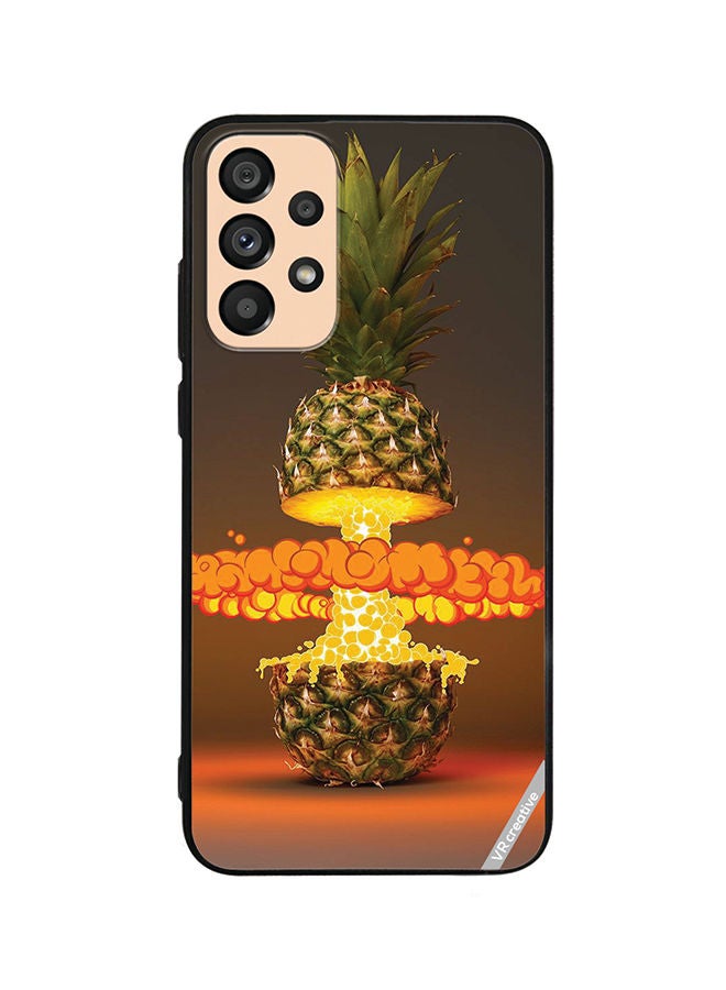 VR CREATIVE Protective Case Cover For Samsung Galaxy A23 Fire Pineapple Design Multicolour - Image 1
