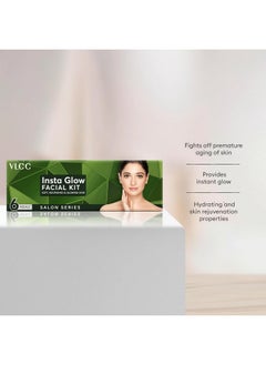 VLCC VLCC Salon Series Instaglow Facial Kit (6 Facials)(240gm+12ml)  - Image 3