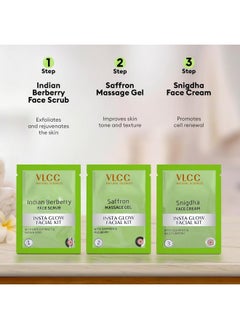 VLCC VLCC Salon Series Instaglow Facial Kit (6 Facials)(240gm+12ml)  - Image 5