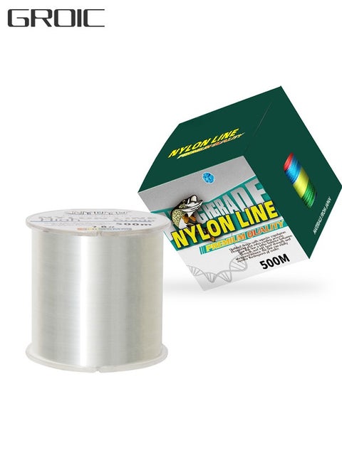 Nylon String Fishing Line Cord Clear Fluorocarbon Strong for Hanging Decorations Beading Crafts Kite 500M