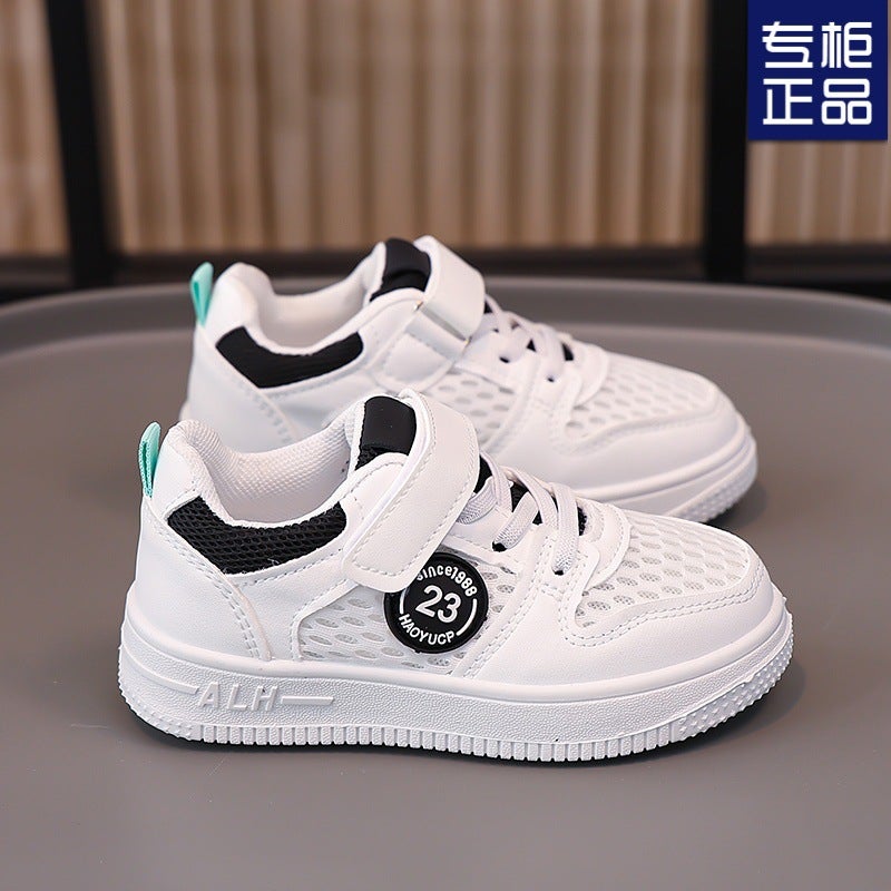 Summer Kidsren'S White Shoes For Boys And Girls, Breathable Casual Mesh Panel Shoes, Baby Shoes - Image 3