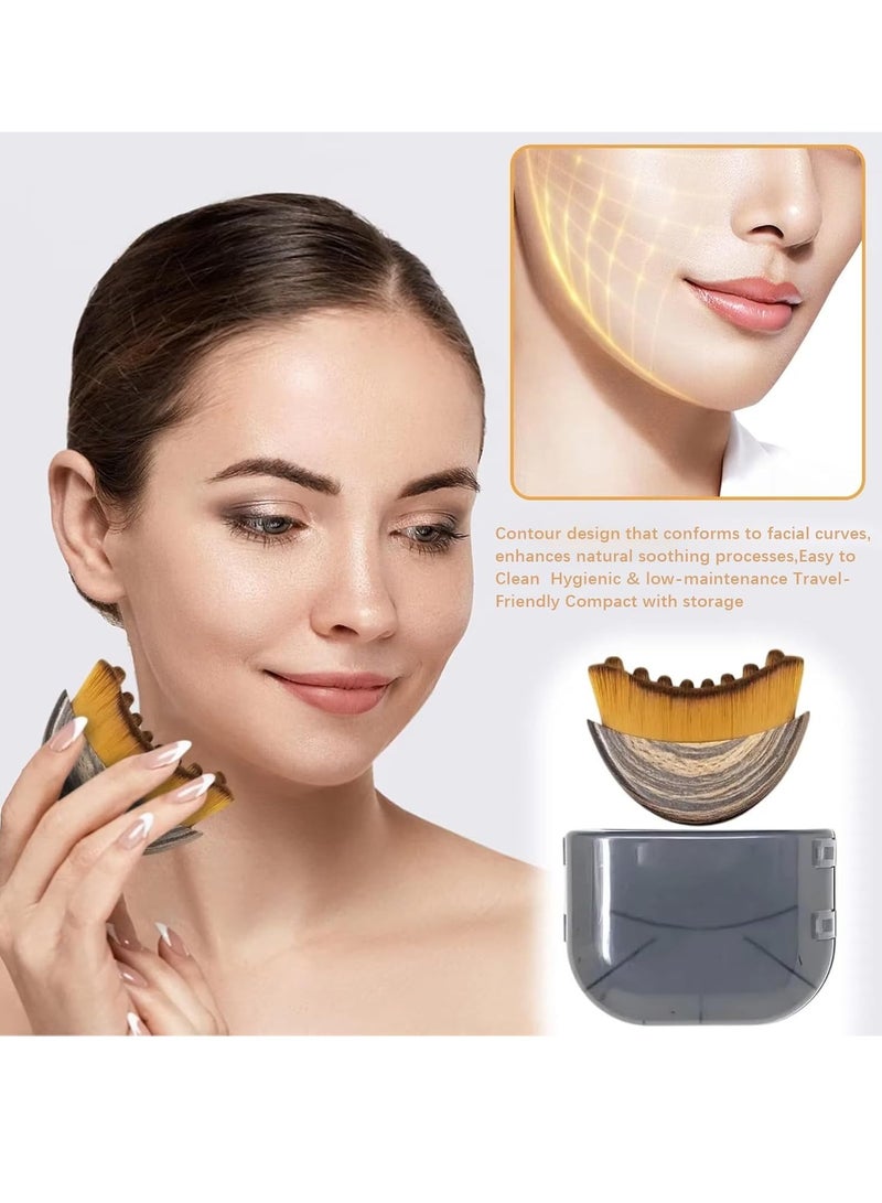 إسكدنيا اللمفاوي كفاف فرشاة الوجه ، والنحت خط الفك والفك السفلي ، مدلك الوجه الصرف الصحي ، وتصميم مريح الجلد المناسب بدقة ( 1PCS ) - Image 3