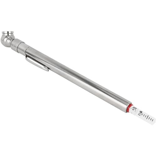 Milton S-920 Pencil Tire Pressure Gauge With Tread Depth Gauge, Built-in Deflator Valve, For Higher-Pressure Automobile Tires, Durable Plated Brass, Pressure Measured In PSI & kPa - Image 1