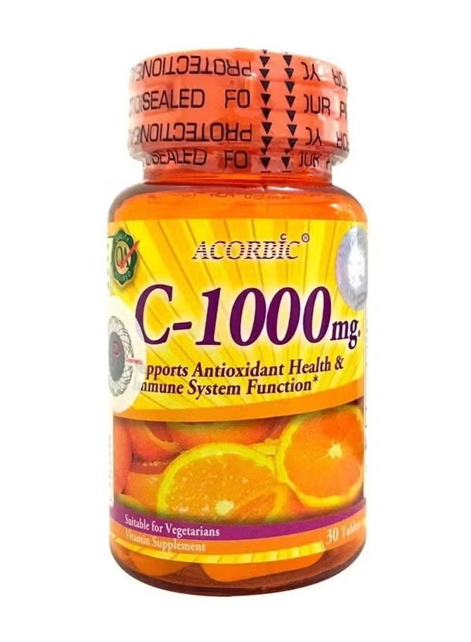 أكوربيك مكمل فيتامين سي أكوربيك سي-1000 مجم – 30 كبسولة - Image 1