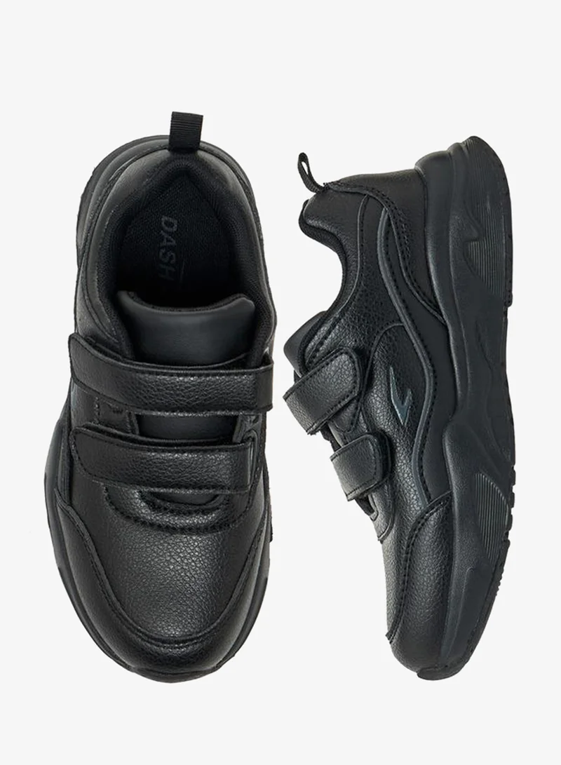 داش Unisex Panelled Hook & Loop School Shoes