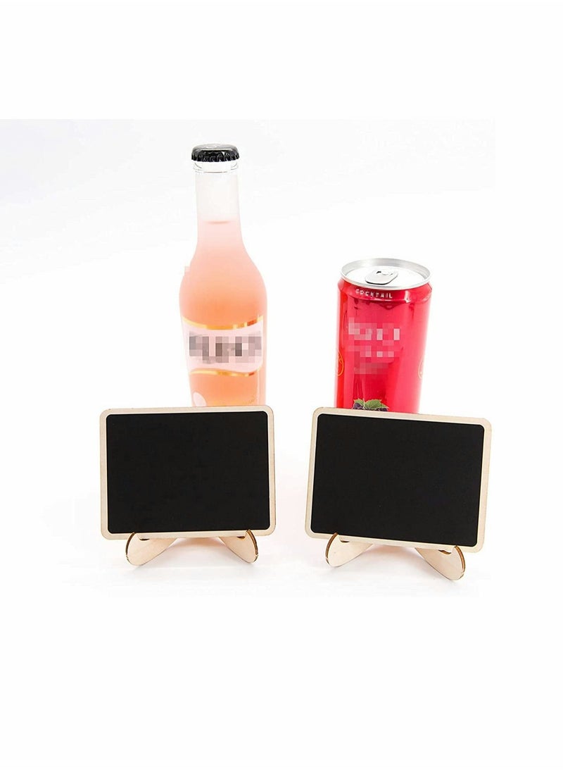 Excefore 10 Pack Mini Chalkboards Signs with Easel Stand Small Rectangle Chalkboards Blackboard Wood Place Cards for Weddings Birthday Parties Message Board Signs and Event Decoration  - Image 3