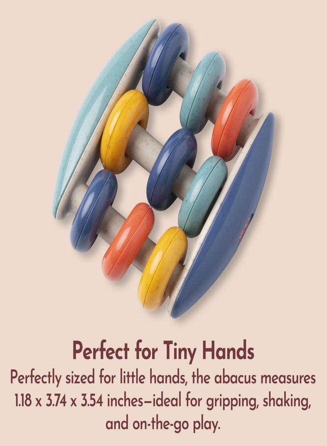 Tolo Wooden Baby Rattle Toy for Infants 3+ Months | Colorful Abacus Rattle for Babies | Sensory Teething Toy | Montessori Baby Toy for Grasping, Hand-Eye Coordination & Early Learning Development - Image 3