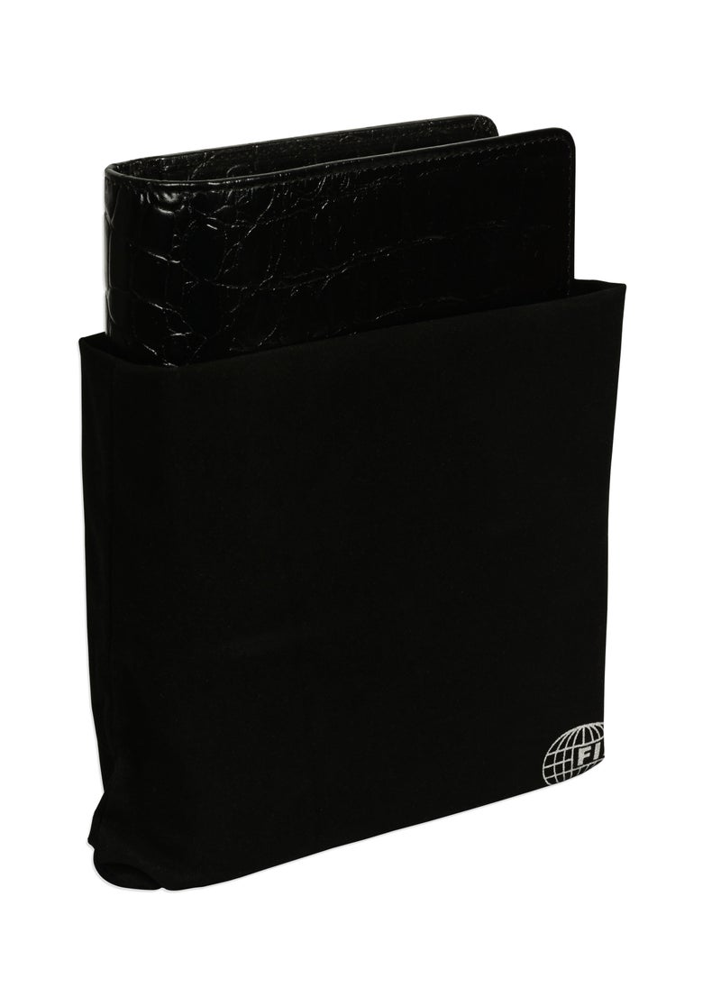 FIS FIS® Leather Organizer  "CROCODILUS" and Activity Journal, Size: (11x17cm), Color : Black_ FSORLO2BK  - Image 3