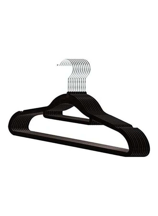 HOMESTAR 10-Piece Non-Slip Velvet 360 Degree Swivel Hangers Set Black Organize Wardrobe Hangers  - Image 2