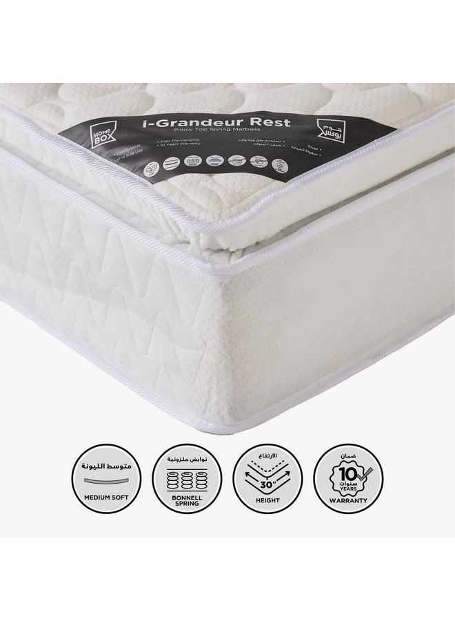 iGrandeur King Rest Pillow Top Foam and Bonnell Spring Mattress 200 x 30 x 180 cm with 10 year warranty