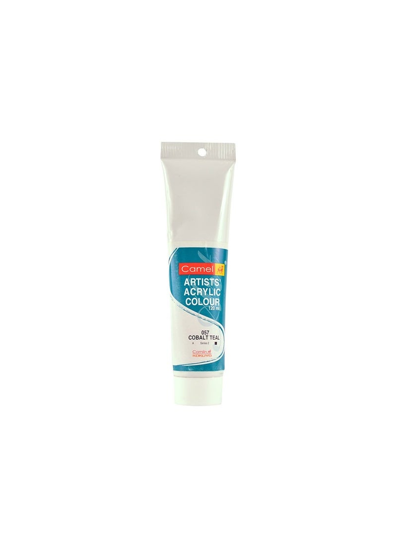 camel Camlin Kokuyo Artist Acrylic Colour Tubes 120ml Cobalt Teal 057 