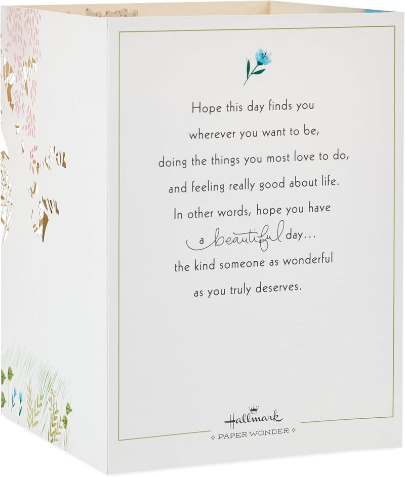 Hallmark Paper Wonder Pop Up Birthday Card for Women - Beautiful Day - Image 3