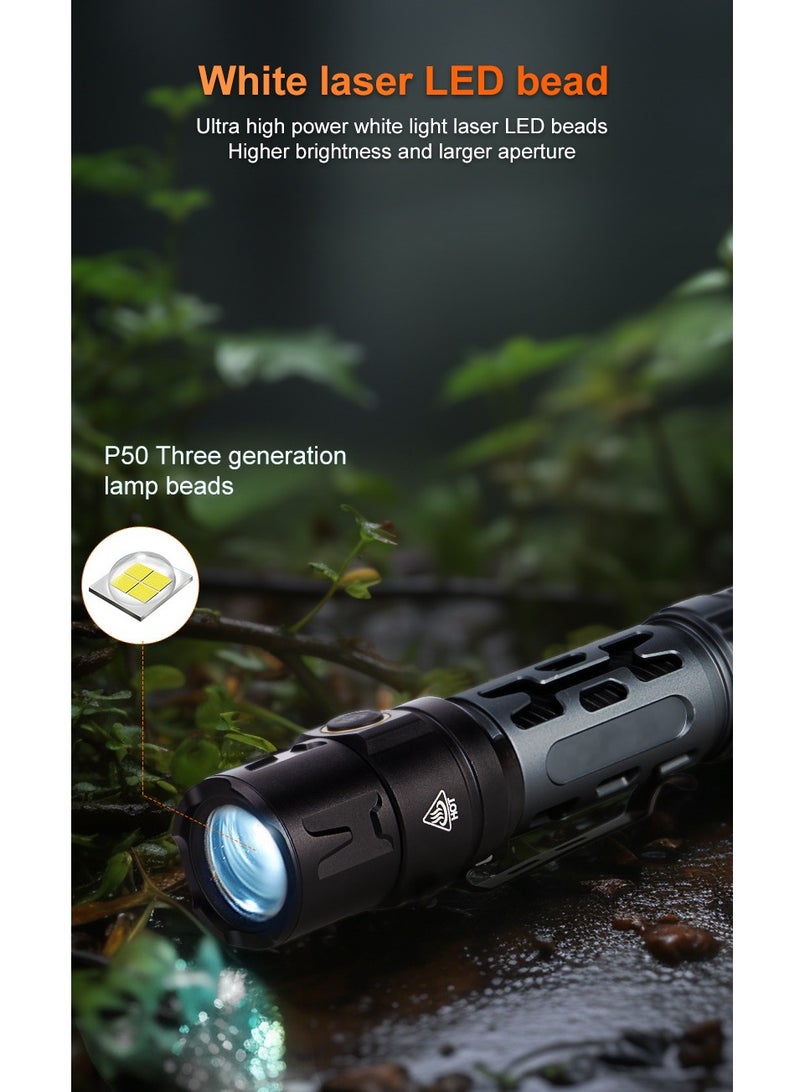 Tactical Torch Rechargeable  - Extremely Bright (High Lumens) - Waterproof IPX4-5 Light Modes + Memory  - Long Running Time - Image 4