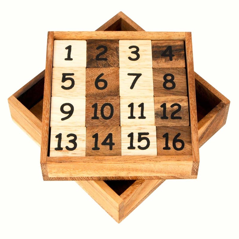 LOGICA GIOCHI لعبة منطقية فن تيس الخشب الثمين لغز رياضي 2 ألعاب في 1 صعوبة 26 متوسطة 46 متطرفة نسخة سفر - Image 2