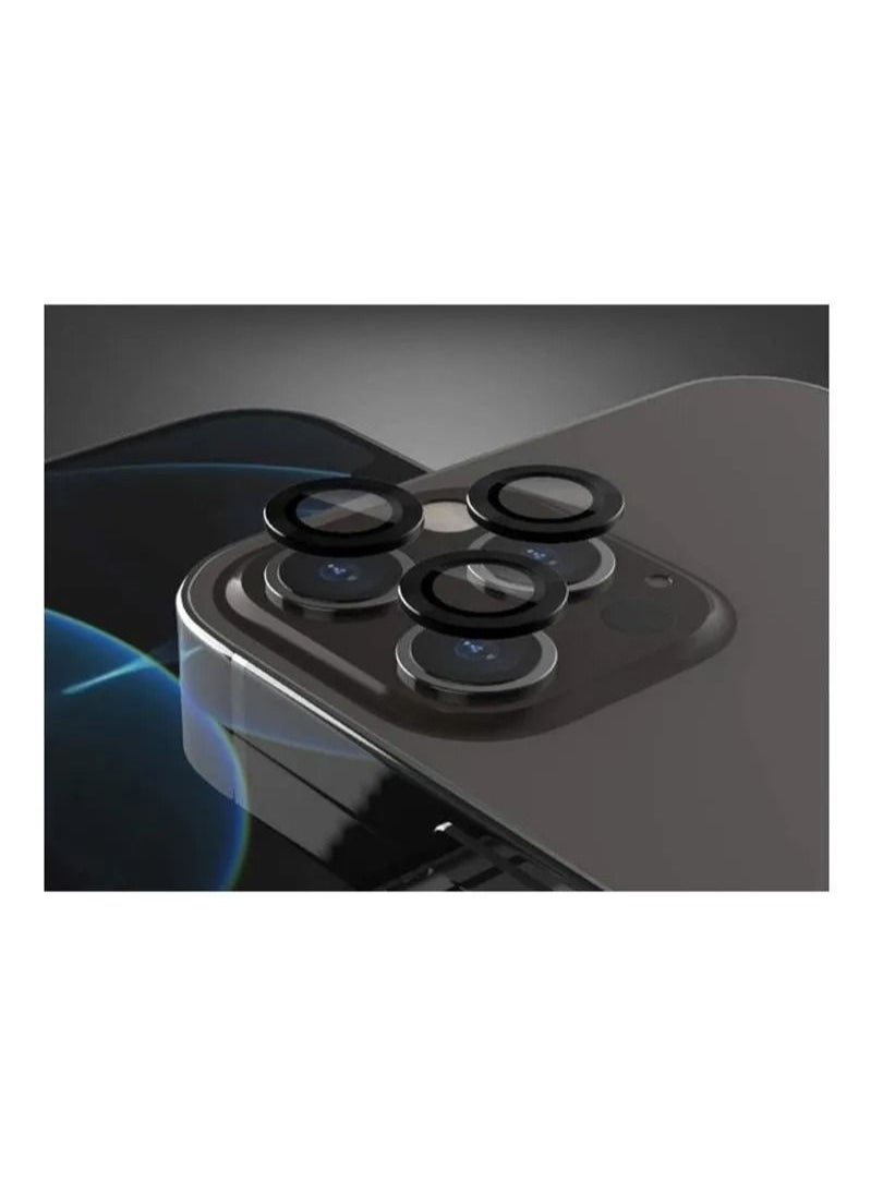TWEGGON 3pc iPhone 14 Pro Camera Glass Black Protective Camera Lens Glass for iPhone 14 Pro Black  - Image 3