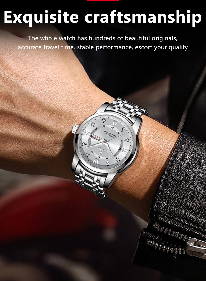 POEDAGAR Watches for Men ,Waterproof Luminous Men's Watch Quartz-Case 41mm - Image 3