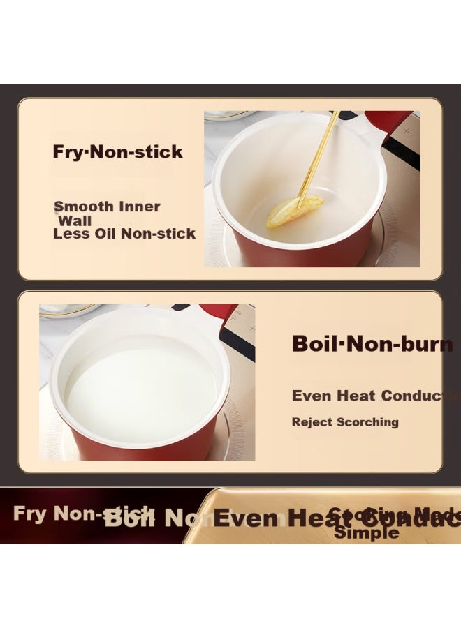 Ssn Ceramic Milk Pot, 18cm Non-stick Pot, Baby Food Cooker, Deep Milk Pot For Heating Milk, Specialized Pot For Boiling Milk, Suitable For Home Use - Image 5