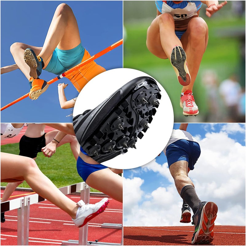 JULMELON 120PCS 1/4inch Black Stainless Steel Track and Cross Country Spikes Golf Shoe Spikes with Spike Wrench, Replacement Spikes for Sprint Sports Short Running Track Shoes - Image 5