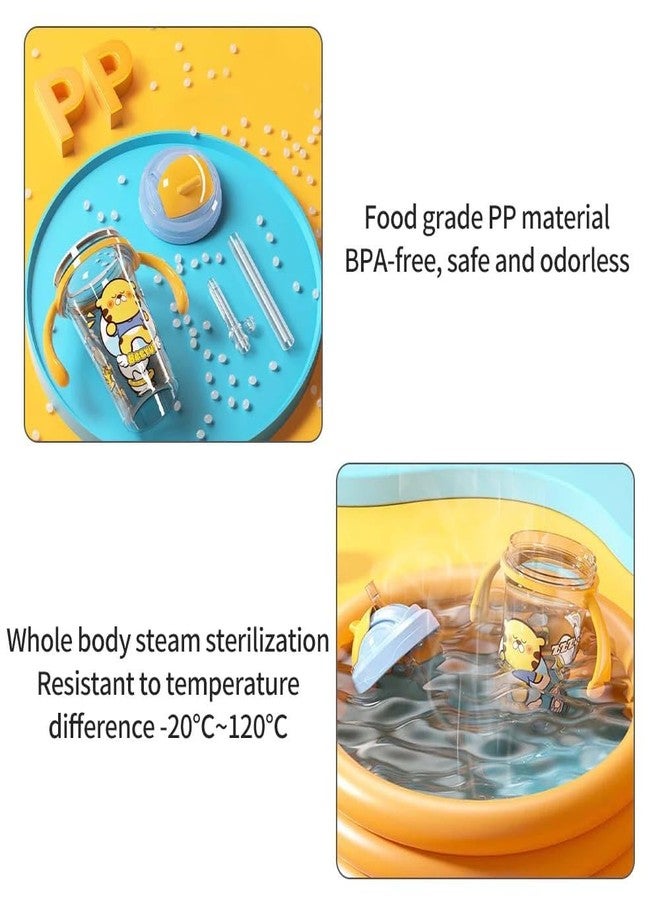 Mummamia Double Handle Printed Straw Sipper for Toddlers with Cute Character Design (Blue) - Image 3