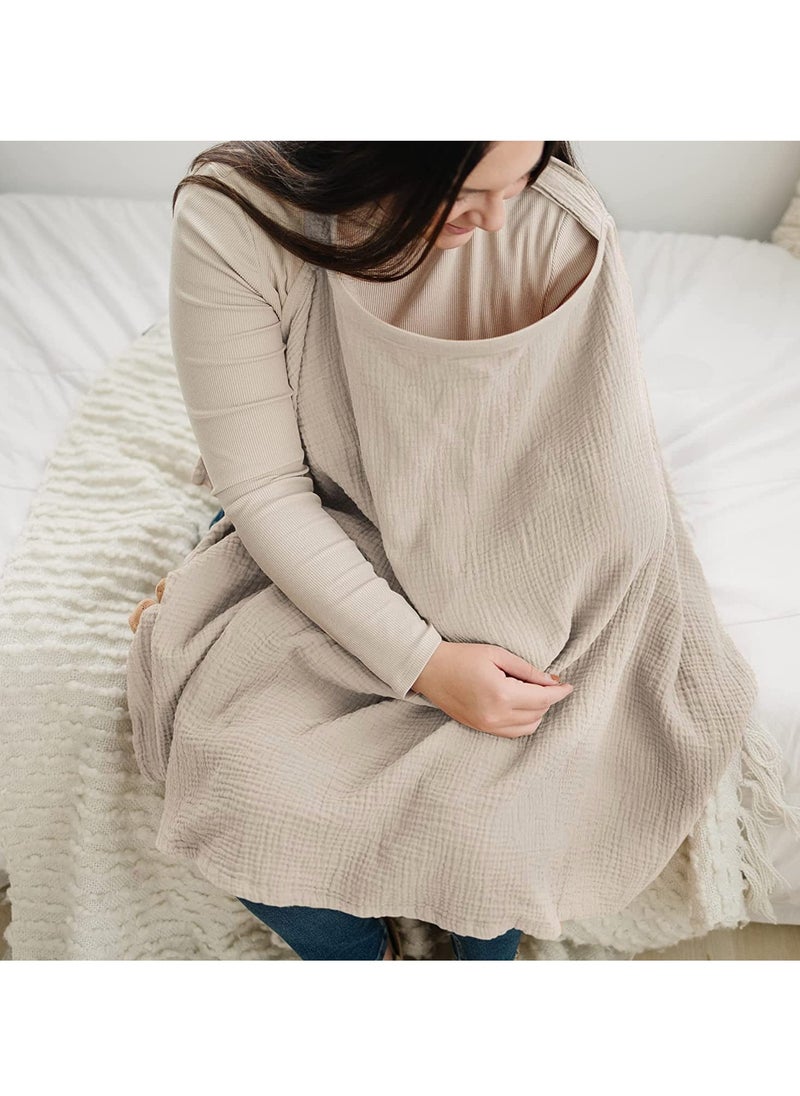 McDou Muslin Nursing Cover for Baby Breastfeeding New cotton newborn lactation apron lactation scarf shawl  - Image 3