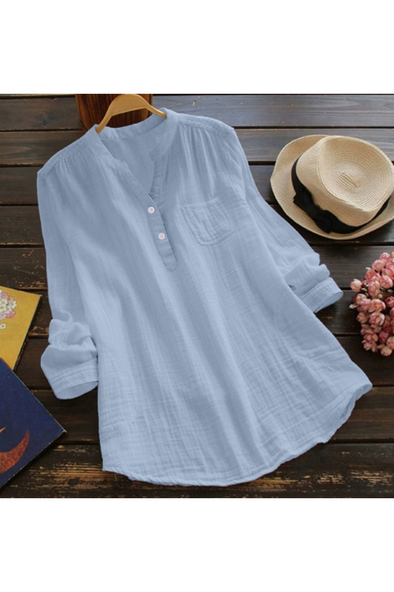 general قميص قطن فضفاض غير رسمي - Image 1