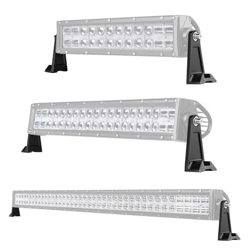 AKD Part Side Brackets, AKD Part Light Bar Mounting Brackets Kit Universal Side Mount Offroad Truck LED Bar Mounts 2 Pack - Image 3
