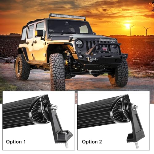AKD Part Side Brackets, AKD Part Light Bar Mounting Brackets Kit Universal Side Mount Offroad Truck LED Bar Mounts 2 Pack - Image 5
