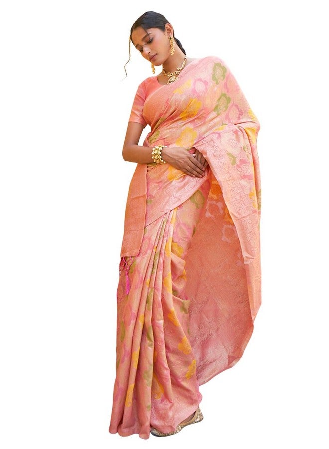 Janasya Janasya Women's Silk Saree (SAR235_Light Pink) - Image 1