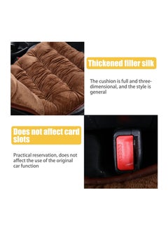 Y&D Cushioned Car Seat Cover, Warm Short Plush Cushion for Front Rear Pad, Soft Fuzzy Protector Winter, Auto Interior Women Men Accessories Vehicles, SUV, Truck(Beige)  - Image 3