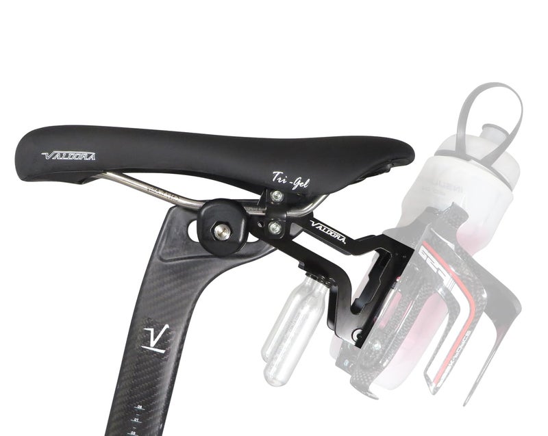 Valdora Saddle Water Bottle Holder | Triathlon Gear | Under Saddle Bottle Holder | Dual Water Bottle Cage Mount | Behind Seat Mount | Bike Water Bottle Holder | Bicycle Water Bottle Cage Holder - Image 1