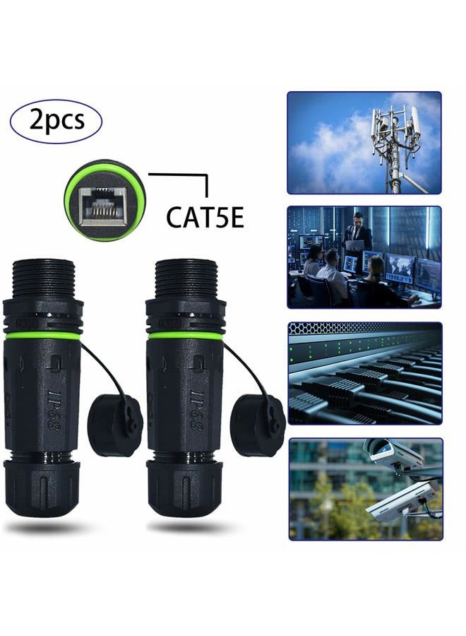 ELifeApply RJ45 Waterproof Connector IP68 Cable Connector, Panel Mount Coupler Female to Female, with Shielding Cable Coupler-CAT5E-YMP20-Green-2 PCS - Image 5