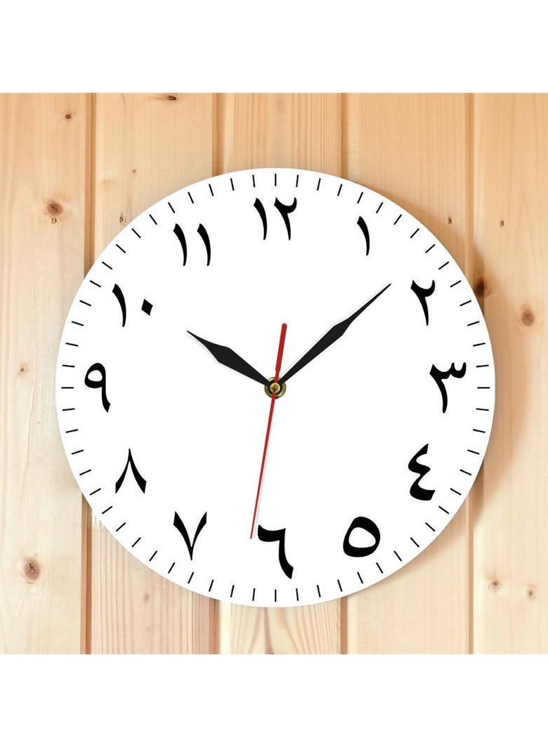 general Dia 30cm Arabic Numerals Silent Non-Ticking Wall Clock Modern Home Decor Arabic Numbers Hanging Wall Watch Housewarming Gifts Friends Gift Wall Art - Image 1