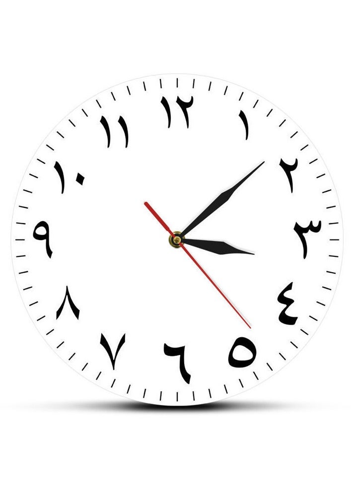 general Dia 30cm Arabic Numerals Silent Non-Ticking Wall Clock Modern Home Decor Arabic Numbers Hanging Wall Watch Housewarming Gifts Friends Gift Wall Art - Image 3