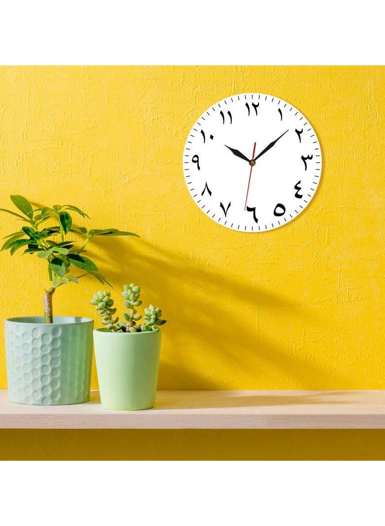 general Dia 30cm Arabic Numerals Silent Non-Ticking Wall Clock Modern Home Decor Arabic Numbers Hanging Wall Watch Housewarming Gifts Friends Gift Wall Art - Image 4