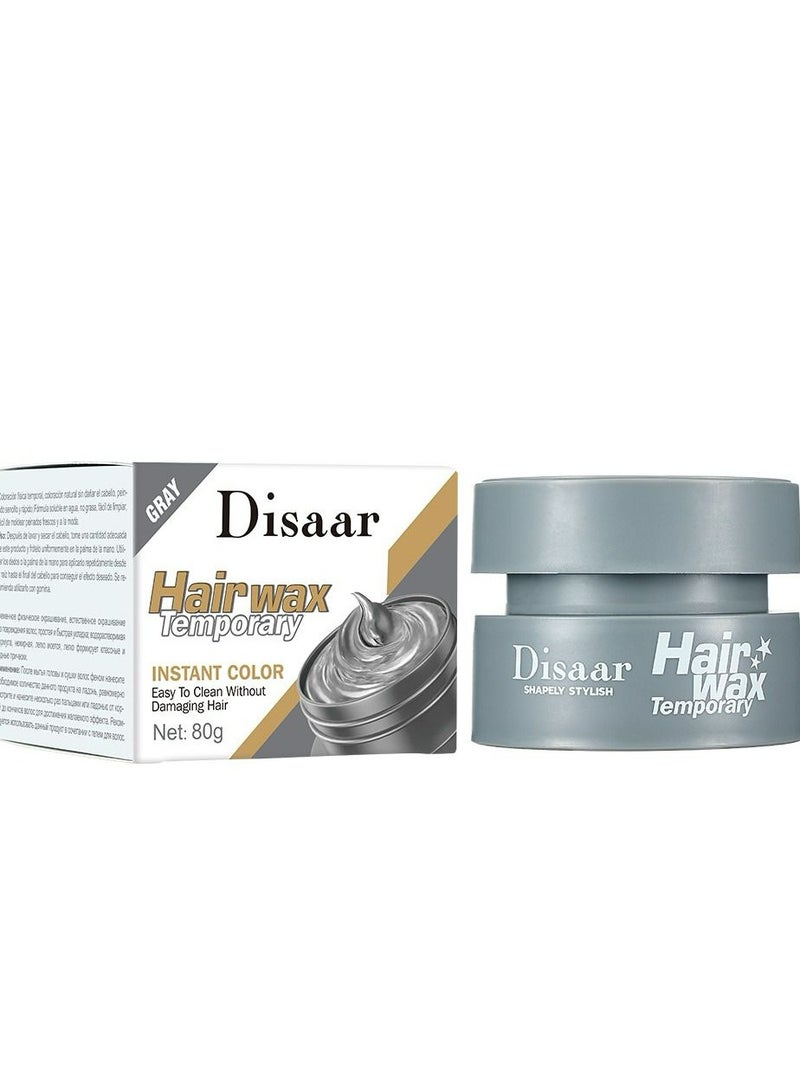 Hair Wax Temporary Instant Color (GRAY) 80 g