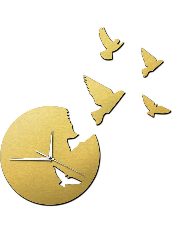 NIBEMINENT Creative DIY Wall Clock Acrylic Digital Yellow 30cm - Image 1