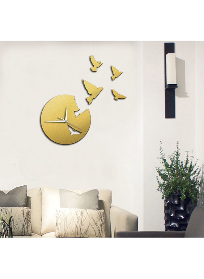 NIBEMINENT Creative DIY Wall Clock Acrylic Digital Yellow 30cm - Image 2